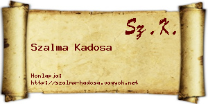 Szalma Kadosa névjegykártya